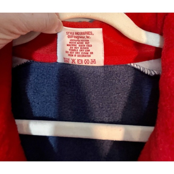 Y2K Tennessee Titans NFL Fleece 1/4 Zip Pullover Mens Large Blue Red Logo - Picture 9 of 14